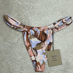 Stone Fox Brown Blue Camo‎ Bikini Bottoms